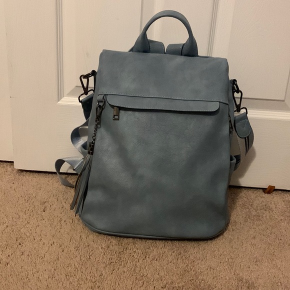 Handbags - Blue Backpack/ Shoulder Bag